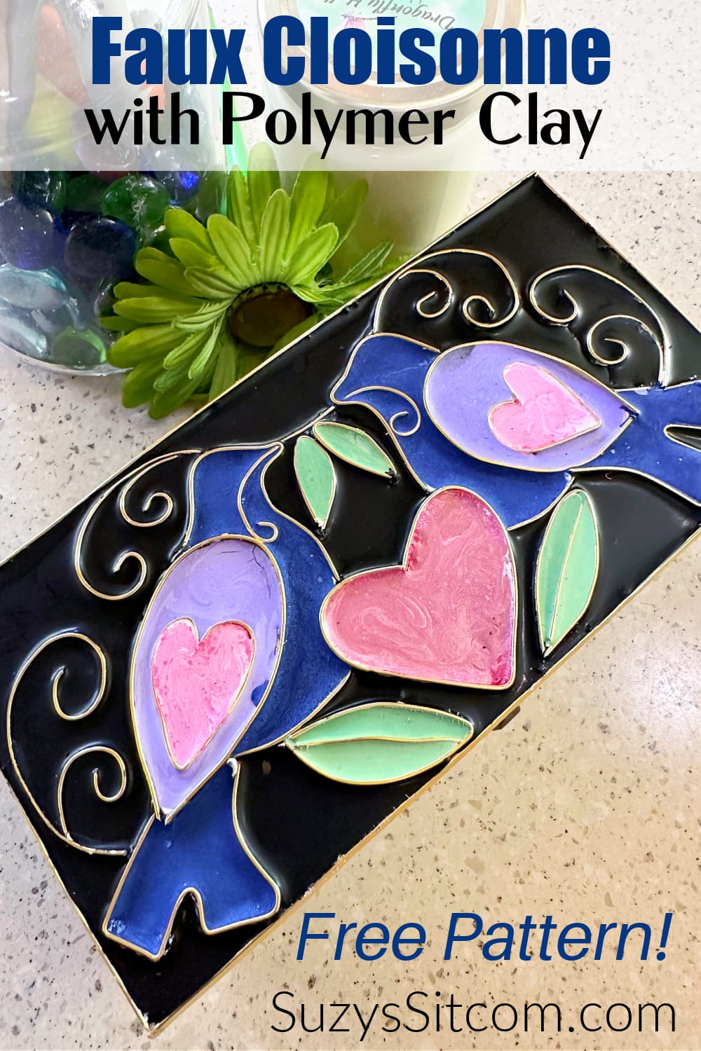 How to create faux cloisonne with polymer clay