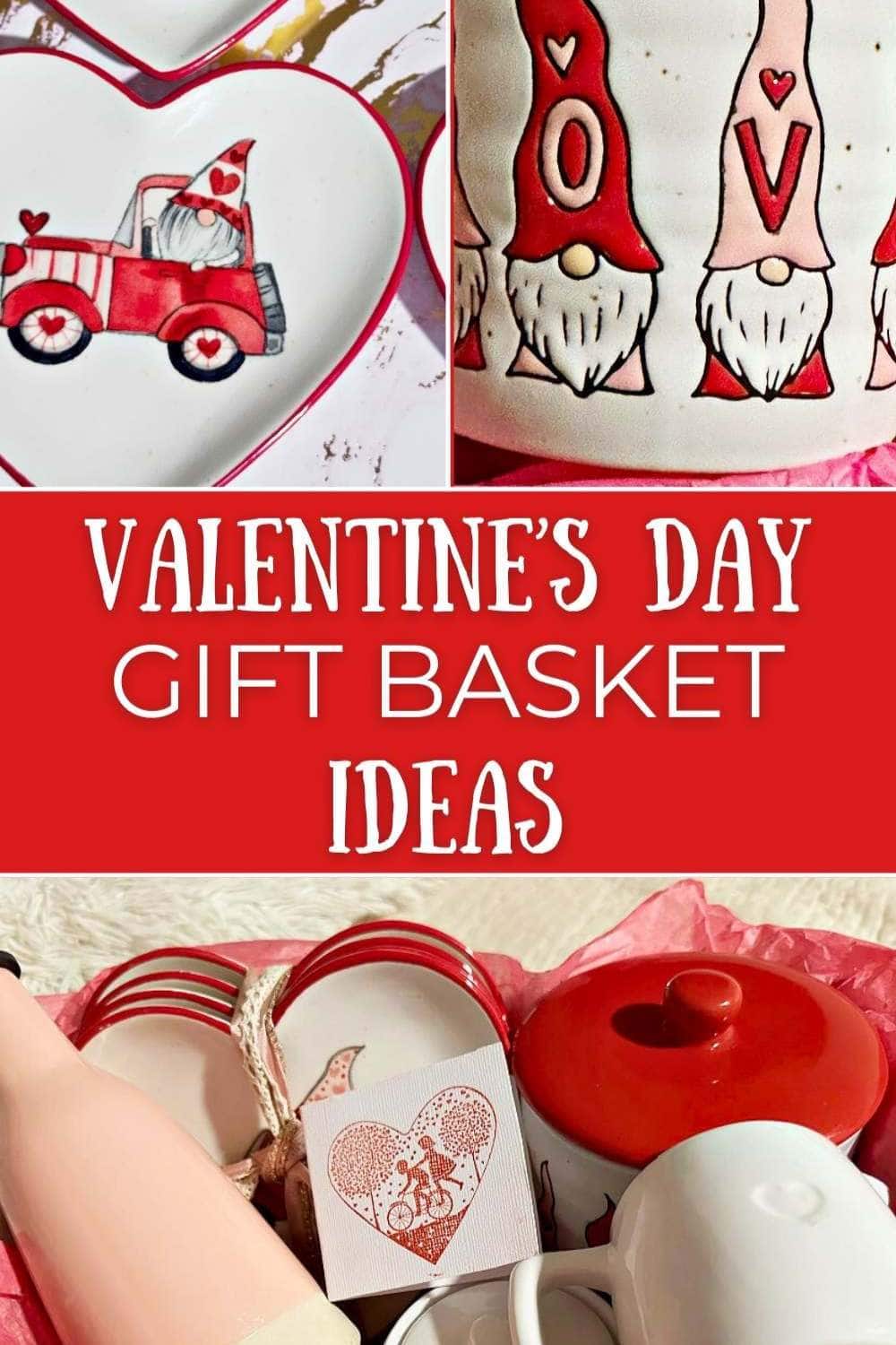 pin collage with Valentine's Day decor