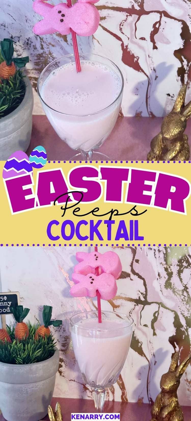 easter peeps cocktail collage