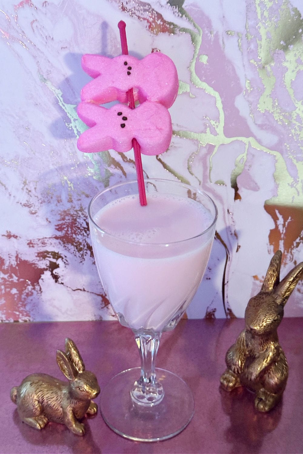 peeps cocktail with bunnies