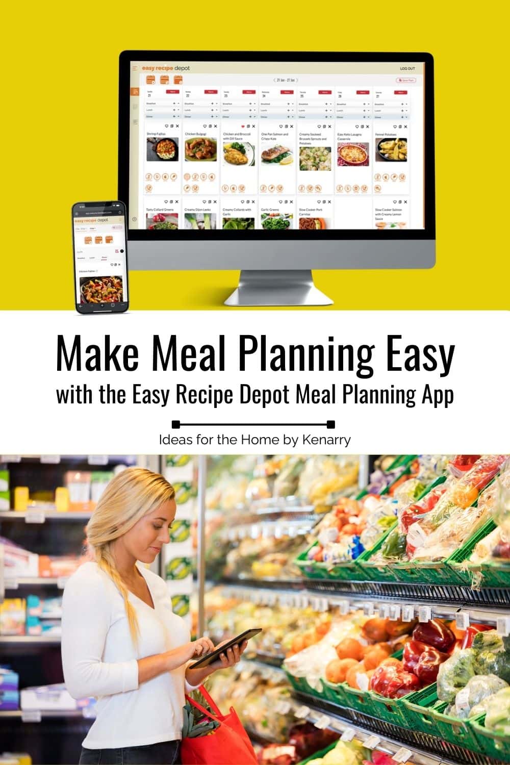 Make meal planning easy with the Easy Recipe Depot meal planning app.